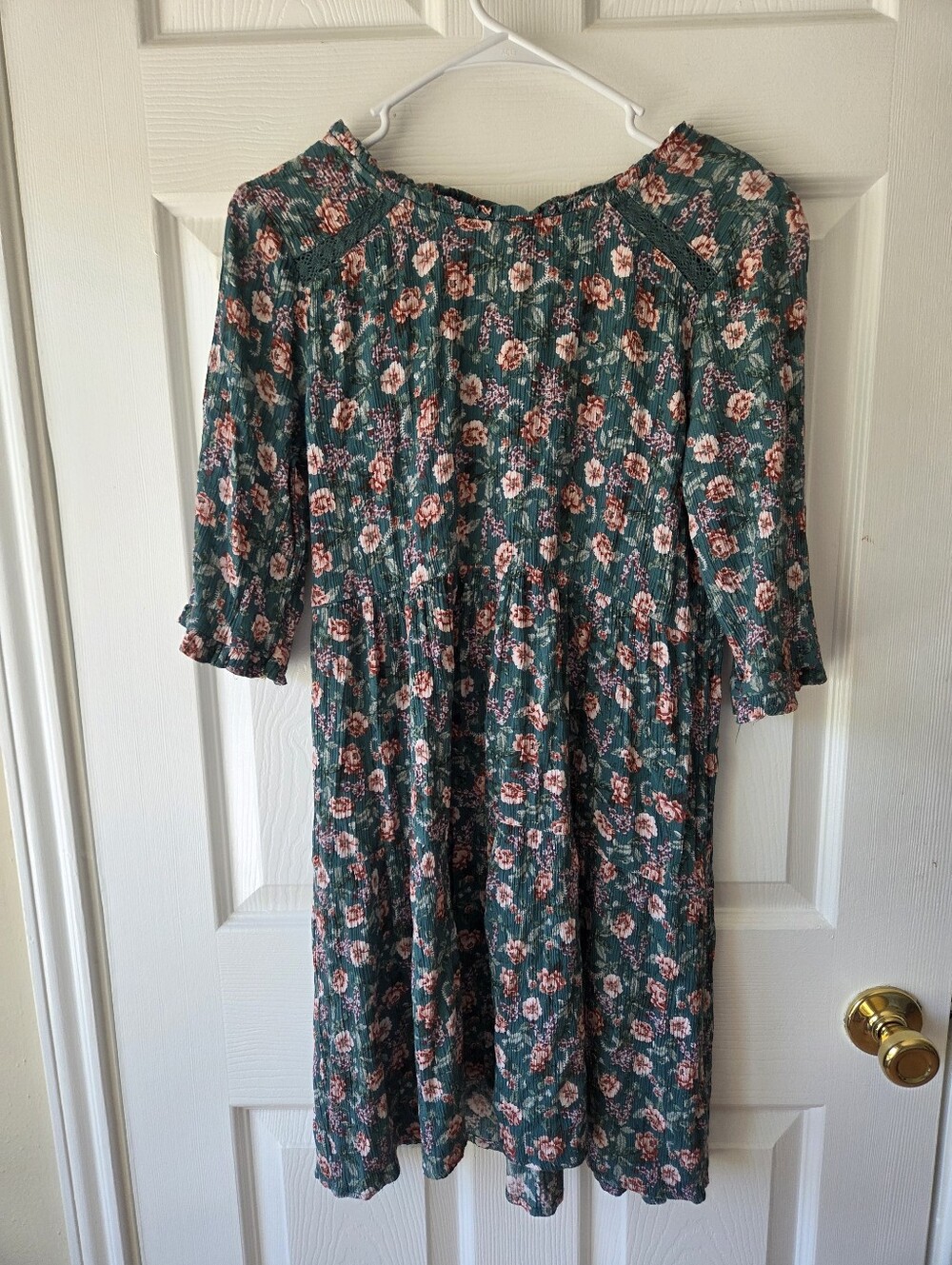 Haley London Floral Mini Dress Size S Green Garden Coquette Cottagecore